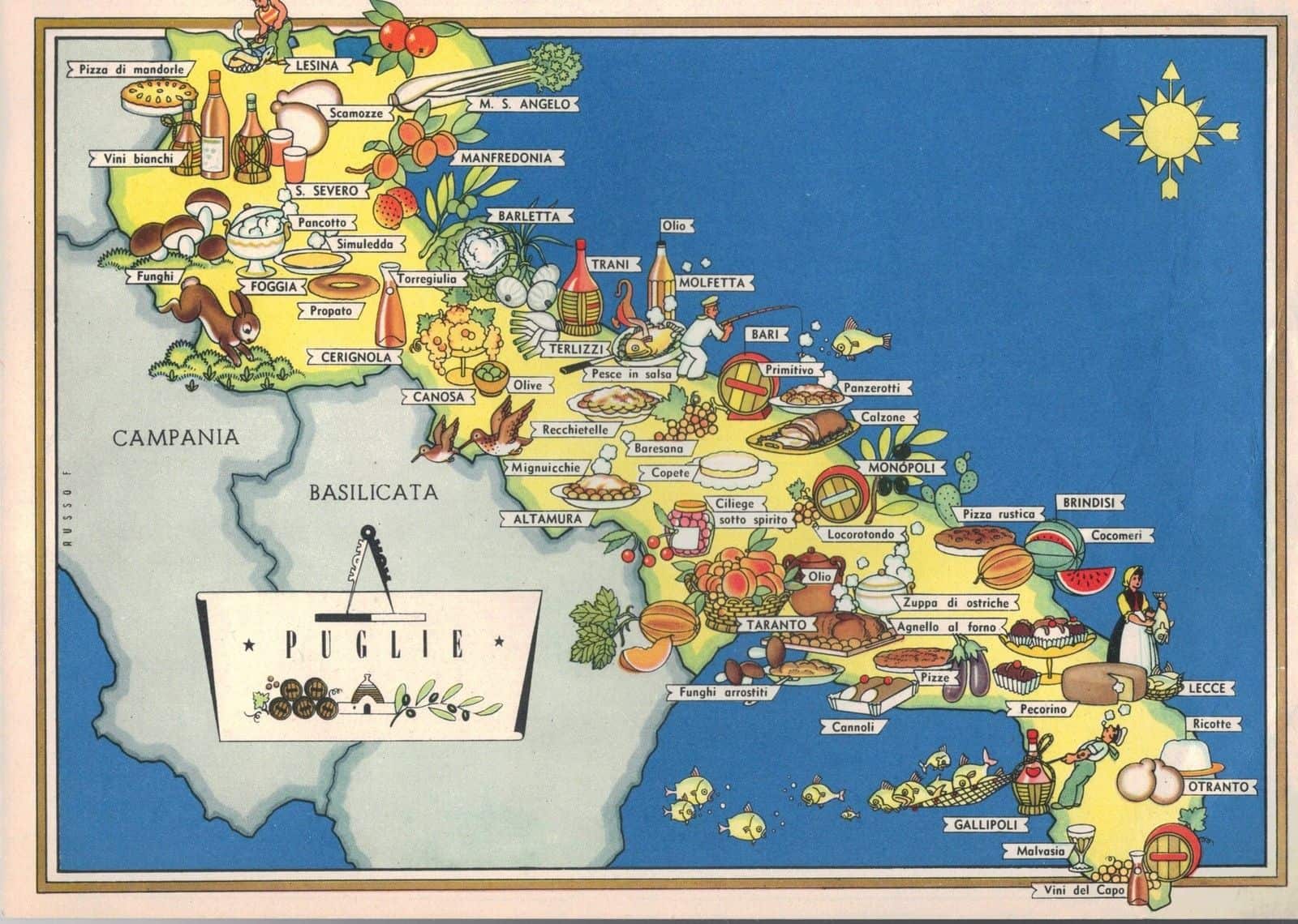 Puglia prodotti - mappa