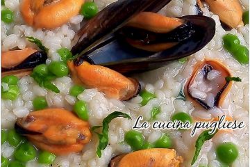 Risotto con cozze e piselli - lacucinapugliese