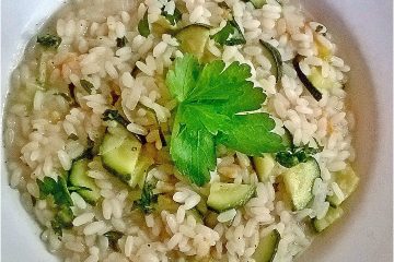 Risotto con zucchine e fiori di zucca - la cucina pugliese