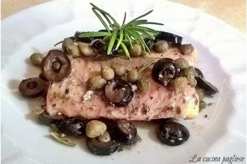 Trancio di salmone alle erbe - la cucina pugliese