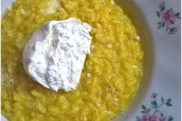 Risotto con zafferano e burrata - la cucina pugliese