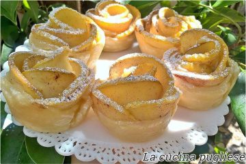 Rose di mele di pasta sfoglia - la cucina pugliese