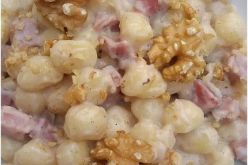 Gnocchi speck robiola e noci - la cucina pugliese