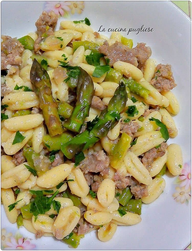 Cavatelli Asparagi E Salsiccia La Cucina Pugliese Cucina Tipica Pugliese E Non Solo