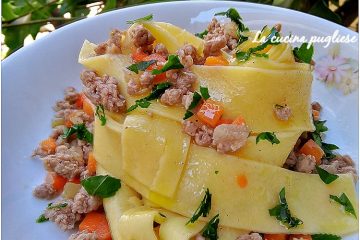 Pappardelle al ragù in bianco - la cucina pugliese