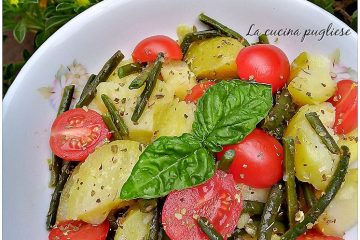 Insalata di patate fagiolini e pomodori - lacucinapugliese--