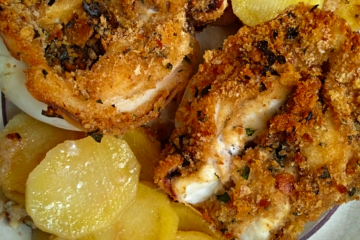 Seppie gratinate al forno con patate - la cucina pugliese