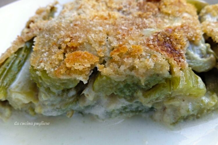 Cardi gratinati al forno semplici da preparare e saporiti